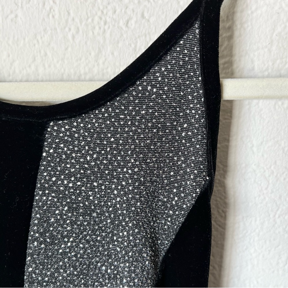 Vintage Y2K 2000s 90s velvet glitter design maxi dress - Picture 4 of 6